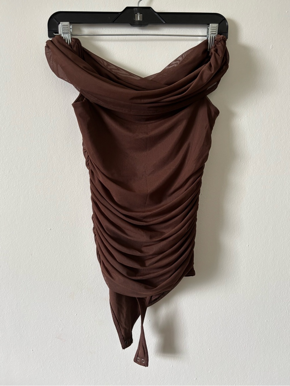 Abercrombie & Fitch Chocolate Brown Asymmetrical Ruched Skirt